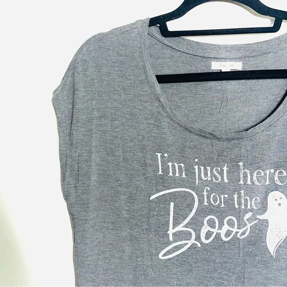 Maurices Dark Gray Here For The Boos Ghost Jersey Graphic Tee Medium Women’s - Picture 4 of 12